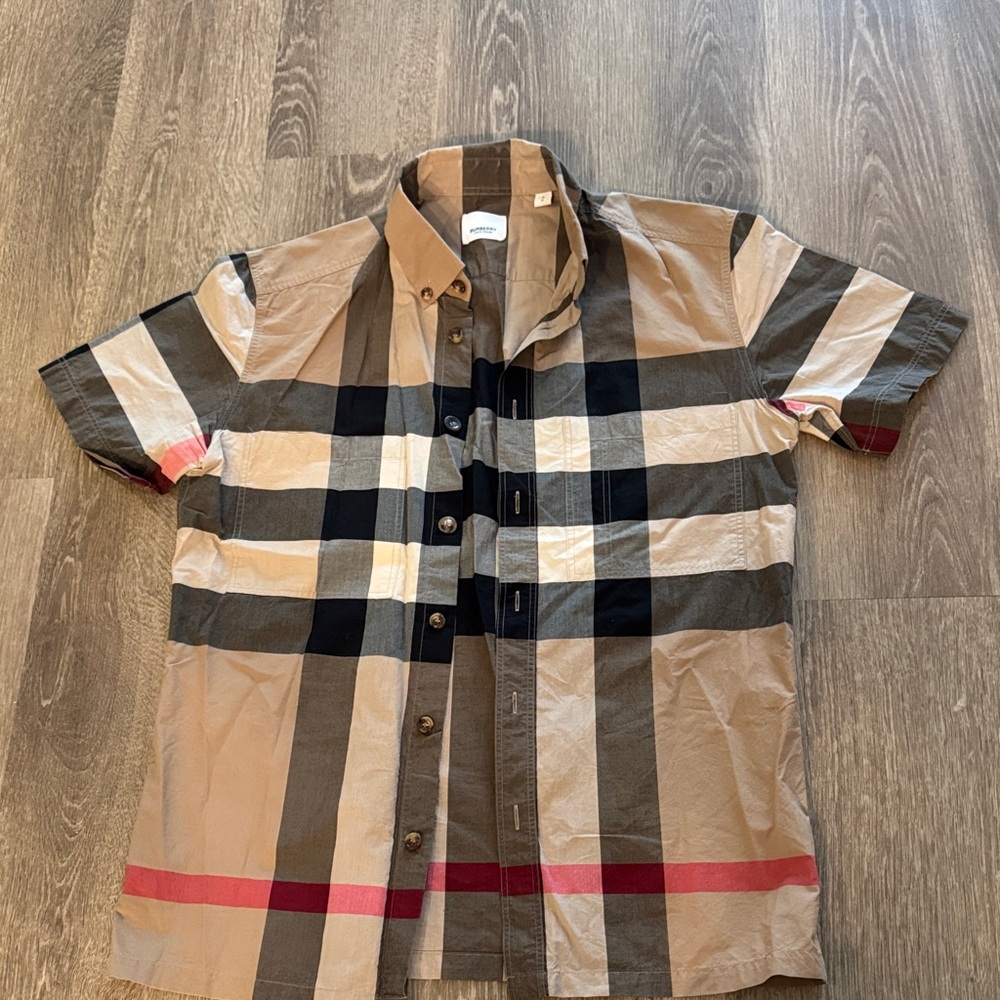 Classic Burberry Button-Up Shirt
